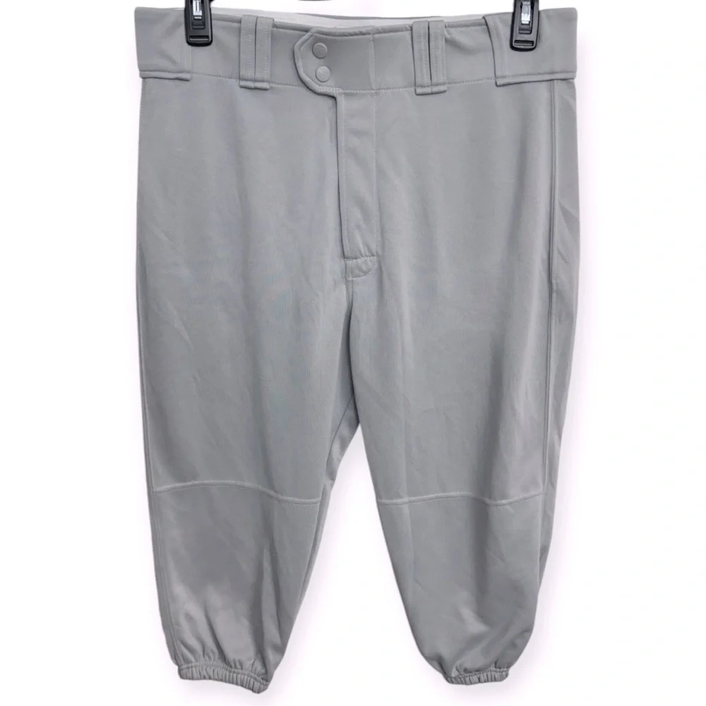 Rawlings Men’s Baseball Knickers Gray Casual Pants with Elastic Cuffs 36/17L